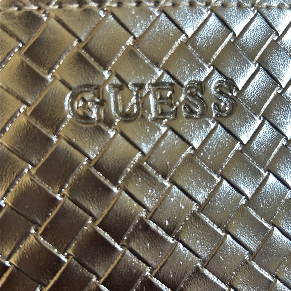 Guess Metallic Gold Textured Pouch - Picture 2 of 4